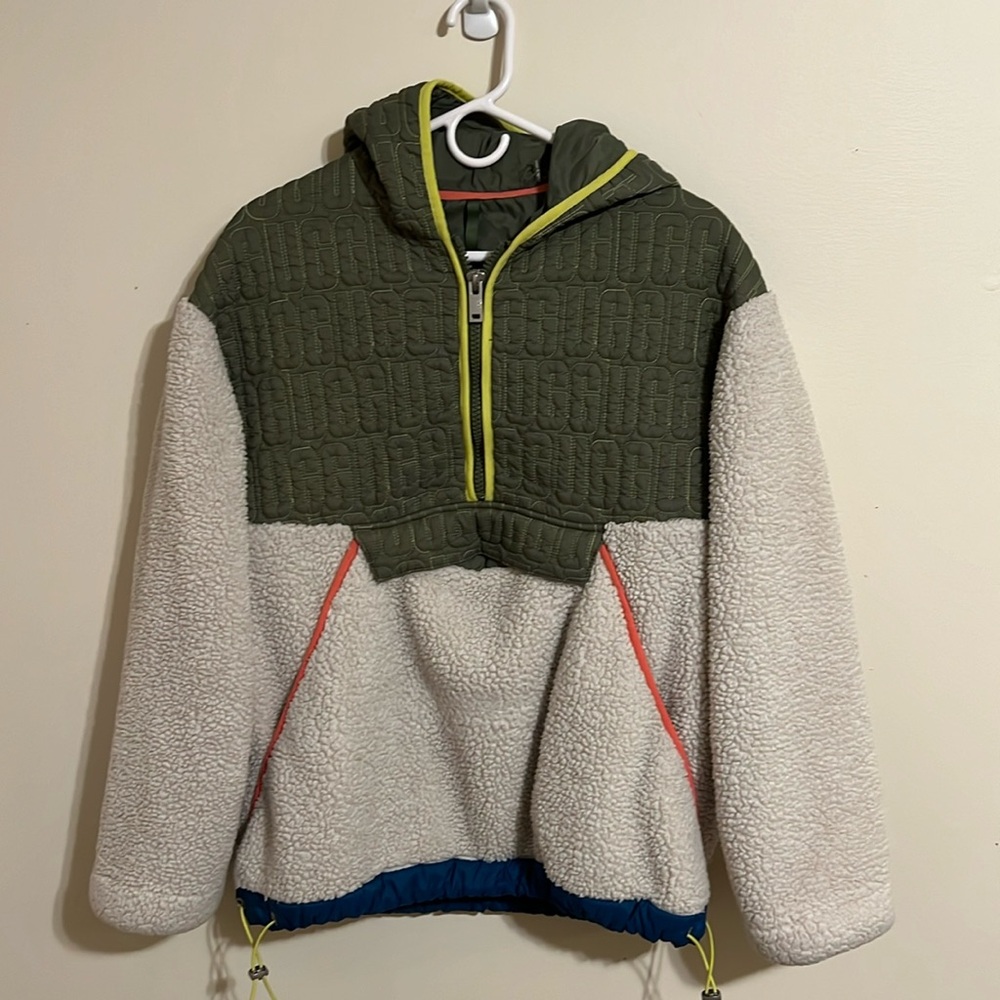UGG Half Zip Sherpa Pullover Jacket Size Medium